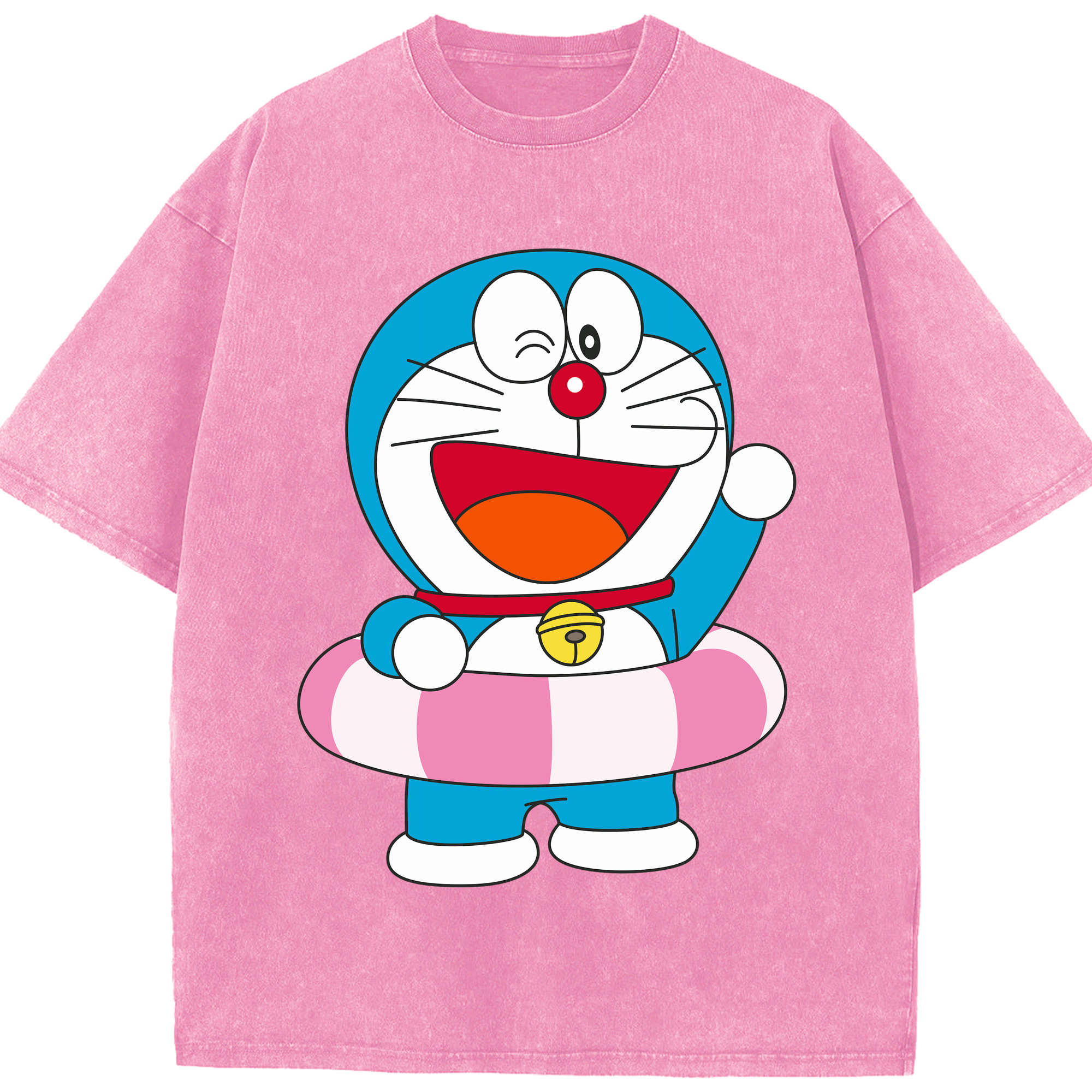 （画像用） ドラえもん Doraemon 綿100% ヴィンテージ風 半袖Tシャツ（フロントプリント）
